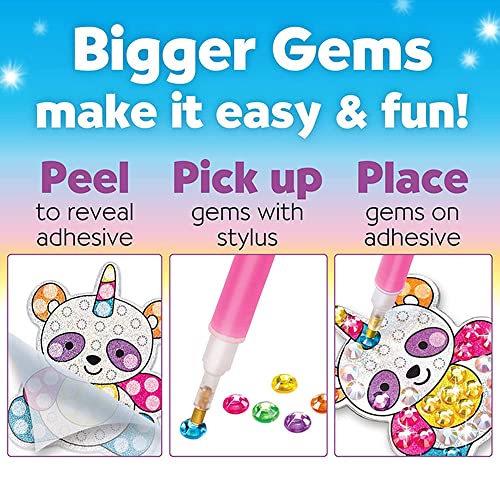 AukCherie 12PCS 5D DIY Diamant Peinture Kits d\'Autocollants pour Enfants et Adultes Débutants, Bâton Peinture en Forme Marquée avec Diamants par Numéros Animaux Mignons Dinosaures Enfants Cadeau 004