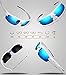 SIPLION Men's Polarized Sunglasses Sports Glasses for Cycling Fishing Golf TR90 Superlight Frame (White Frame/Blue Mirrored Lens, As the picture)