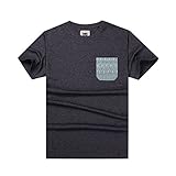 Beautiful Giant Men's Jacquard Pocket T-Shirt Crew-Neck Short Sleeve Tee Pocket Tee