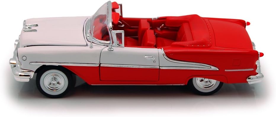 Welly 1955 Oldsmobile Super 88 Convertible, Red 22432 - 1/24 scale Diecast Model Toy Car