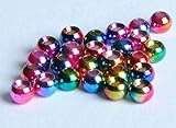 Tungsten Beads for Fly Tying - 25 Pack (Rainbow, 2.0 mm (5/64