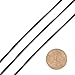 PandaHall Elite 1 Roll 3 mm Cowhide Round Leather Cords for Bracelet Neckacle Beading Jewelry Making 10 Meter / 11 Yard Black