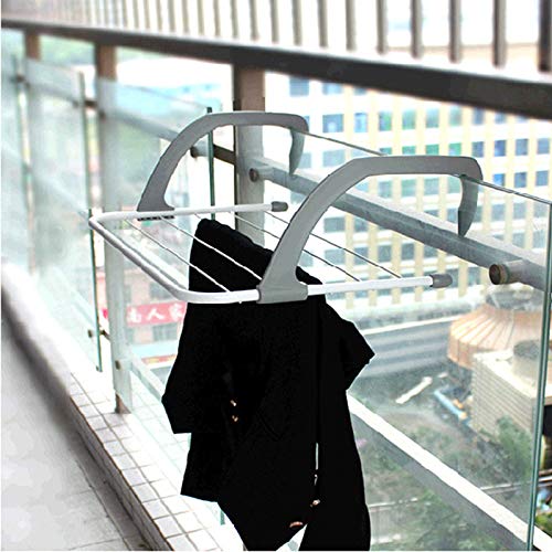Xigeapg Portable Foldable Drying Rack Clothes Punch Free Hanger Winter Heating Radiator Balcony Clothes Hanger 52X16X34.5Cm - Thumbnail 3