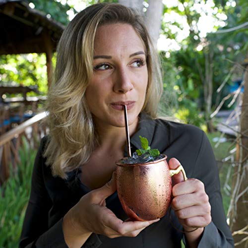 beyond Moscow Mule Becher Set Kupferbecher - Becher aus Kupfer mit Strohalmen & Geschenkbox I Moskau Mule Kupfertasse… – Bild 7