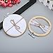 KINGSO Cross Stitch Hoop Embroidery Hoop Pieces Embroidery Circle Set Hoops Ring Wooden Round Adjustable Bamboo Hoops Bulk Crosses for Arts, Crafts,Sewing