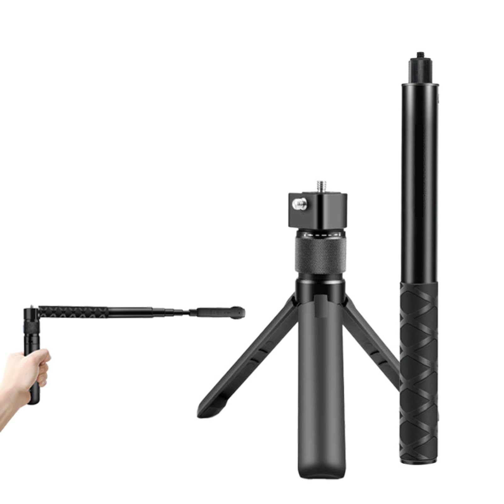 Bullet Time Handle Tripod with Invisible Selfie Stick, 120cm Extended Selfie Stick, 360 Degree Rotatable, for X4, X3, ONE X2, ONE X, ONE RS