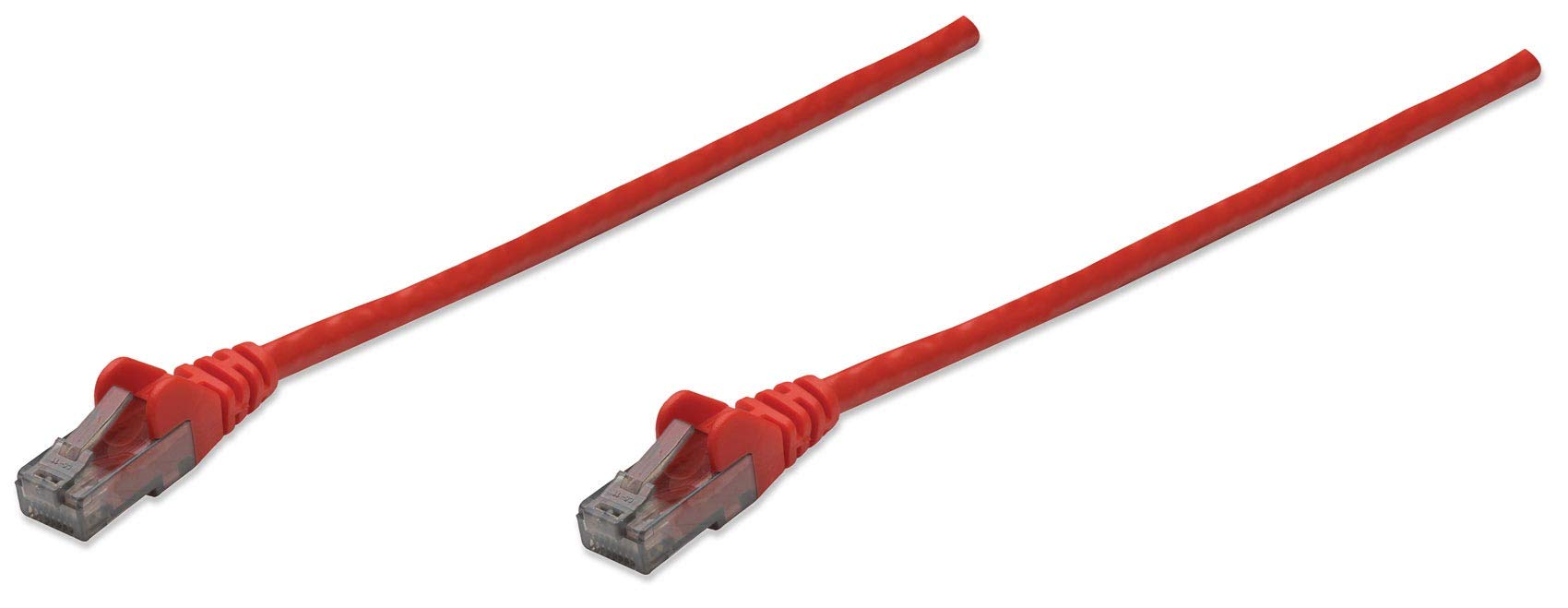 Intellinet Network Patch Cable, Cat6, 10m, Red, CCA, U/UTP, PVC, RJ45, Gold Plated Contacts, Snagless, Booted, Polybag — image 1