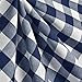 Cotton Clinic Set of 12 Cloth Napkins Gingham Check 100% Cotton 20x20 inches - Soft Durable Washable - Ideal for Events Wedding Christmas Easter - Perfect Everyday Use Table Dinner Napkins Navy Blue