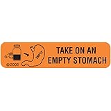 1-742 Permanent Paper Label, "TAKE ON Empty", 1 9/16" x 3/8", Orange (500 per Roll, 2 Rolls per Box)