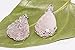 BRCbeads Gemstone Necklace Pendant Wire Wrap Rose Quarts Teardrop Bead 28x38mm for Necklace Making