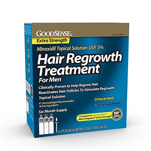 GoodSense Minoxidil Topical Solution USP, 5, Hair Regrowth Treatment