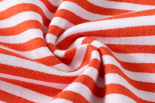 BIBNice Toddler Girls Tunic Tops Stripe Cotton Dress Short Sleeves Basic Active Shirt Dresses 7t
