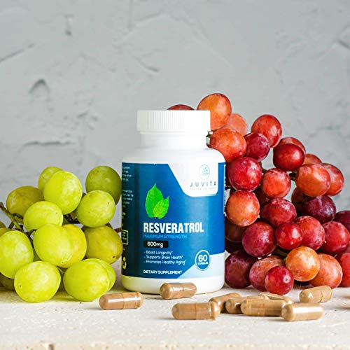 Juvita Resveratrol Supplement 1200mg, Pure Organic Polyphenol from