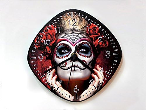 Day of the Dead Sugar Skull Catrina Calavera Makeup - Wall Clock