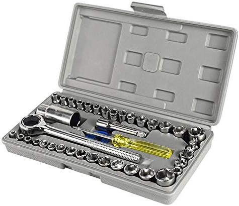 BackToLife Household 40-piece Sleeve Tool Wrench Set Spark Plug Car Motorcycle Repair Set Auto Repair Toolbox