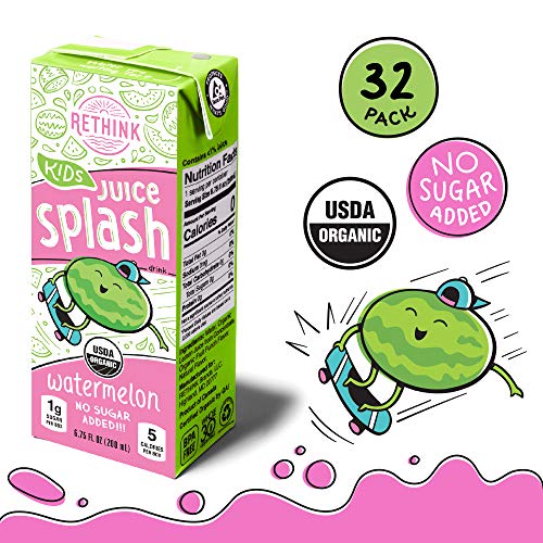 Rethink Kids Juice Splash, Watermelon, Low Sugar Childrens Juice Drink