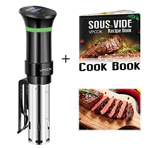 VPCOK-Sous-Vide-Cooker-Accurate-Immersion-Cooker-Control-Temperature-and-Timer-1000-Watts-100-120V-Sous-Vide-Cookbook-Included