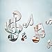 Himerus Modern Acrylic Mirror Music Note Home Decoration DIY Art Sticker Wall Decals for Bedroom Living Room