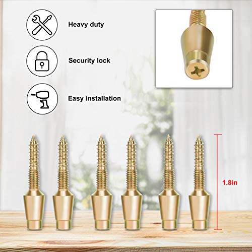 Aieve Door Hinges Security Screws, 6 Pack Tamper Proof Screws Security