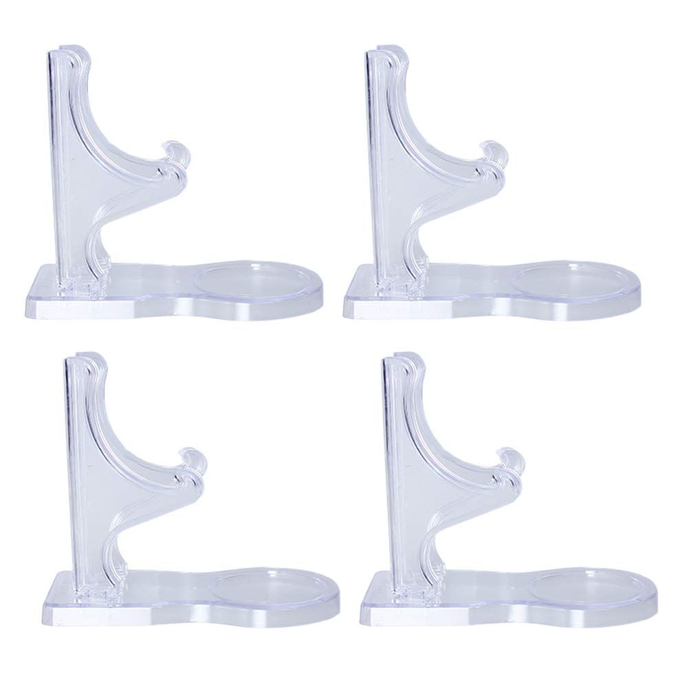 Photo 1 of Zmmyr 4 Packs Acrylic Display Stands China Tea Cup Holder Display Saucer European Coffee Shelf Display Stand Holder High Feet