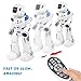 Zooawa Remote Control Robot, Hydroelectric Power Rechargable Intelligent Programmable Humanoid Dancing RC Toy for Kids Over 3 – White + Bluethumb 3