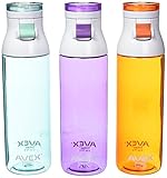 Contigo 24oz Jackson Water Bottles, 3 Pack (Tangerine, Radiant Orchid, Grayed Jade)