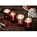 Votive Candle Holder-Set of 12 Wedding Centerpieces for Table, Mercury Glass Tealight Candle Holders Bulk for Birthday |Party |Home Decoration (Red-1)
