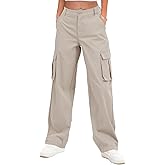 Gracyoga Cargo Pants for Women High Waisted Wide Leg Casual Pants Y2k Streetwear Trousers with 6 Pockets
