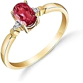 Galaxy Gold GG 14K Solid Yellow Gold Ring 0.71 ct Diamond Ruby