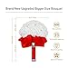 Febou Wedding Bouquet, Red Bridesmaid Bouquet Bridal Bouquet with Crystals Soft Ribbons, Artificial Rose Flowers for Wedding, Party and Church (Red)