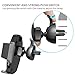 Car Phone Holder, F-color One Press Install Air Vent Car Phone Mount Quick Release Car Mount Holder 3 Side Grips Car Cradle for iPhone 7 7Plus 6s 6 Plus, Samsung, Google Pixel, Nexus, HTC, GPS, Black