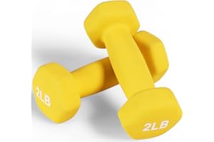Fitvids Neoprene Dumbbell Hand Weights, Anti-Slip, Anti-roll, Hex Shape Colorful, Pair or Set with Stand