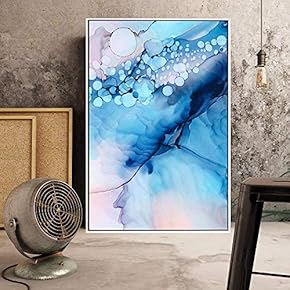 Framed Canvas Wall Art for Living Room, Bedroom Organic Pastel Abstract XVI Canvas Prints for Home Decoration Ready to Hang - 16x24 inches