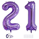 Xihuimay Number 21 Balloons 40 inch Digital Balloon