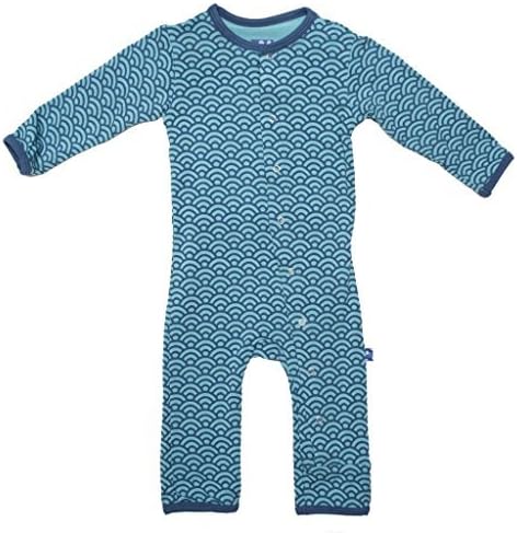 KicKee Pants Baby-Boys Coverall- Glacier Wave, 3-6 Months Color: Glacier Wave Size: 3-6 Months Model: PRD-KPCA103 (Newborn, Child, Infant)