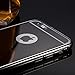iPhone 6S Case,Roybens Luxury 2 in 1 [Air Aluminum Bumper + Acrylic Back Plate] Back mirror Anti-Scratch Case Cover for Apple iPhone 6/6S - Black