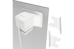 Teccle Angled Window Mount for Wyze Cam V3 Cam v4 , 20 Degrees Tilt ( Up/Down/Left/Right ), Through Window Use Cam v3 v4 , Helps You Watch Front Yard and Driveway (White/Pack of 2)