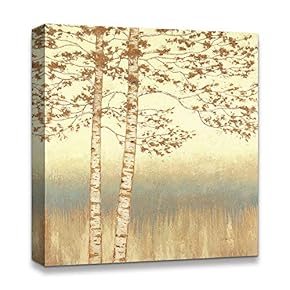 Canvas Wall Art Abstract Antique Style Design Painting Artwork for Home Prints Framed - 12x12 inches