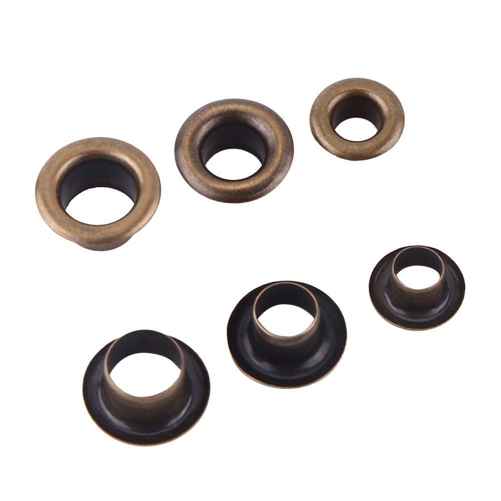 100pcs Metal Eyelets Kit Small Eyelets with Washers Fastening for Leather Craft Sewing DIY (6mm)