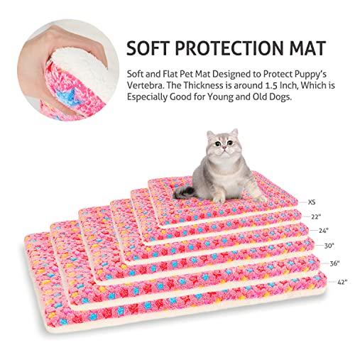 Mora Pets Ultra Soft Pet Bed Washable Dog Bed Crate Mat for Large