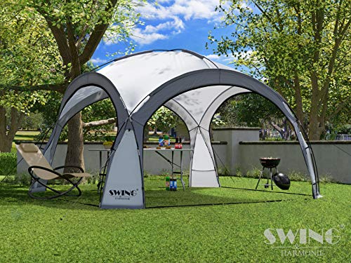 Swing & Harmonie LED Event Pavillon 3,6 x 3,6m DomeShelter Garten Pavillion inkl. Solarmodul Pavilion Designer… – Bild 3