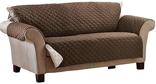 Finemart Universal Multipurpose Reversible Waterproof Sofa Couch Coat Cover for Sofa Slipcover Set Furniture Protector for Dogs, Kids, Pets (Standard, Brown)