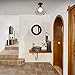 KOONTING Vintage Industrial Rustic Flush Mount Ceiling Light, Metal Pendant Lighting Lamp Fixture for Hallway Stairway Porch Bedroom Kitchen.