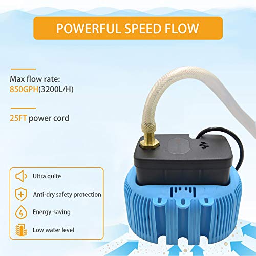 Pool Cover Pump Above Ground Sump Pumps Water Pump 850GPH Water Removal