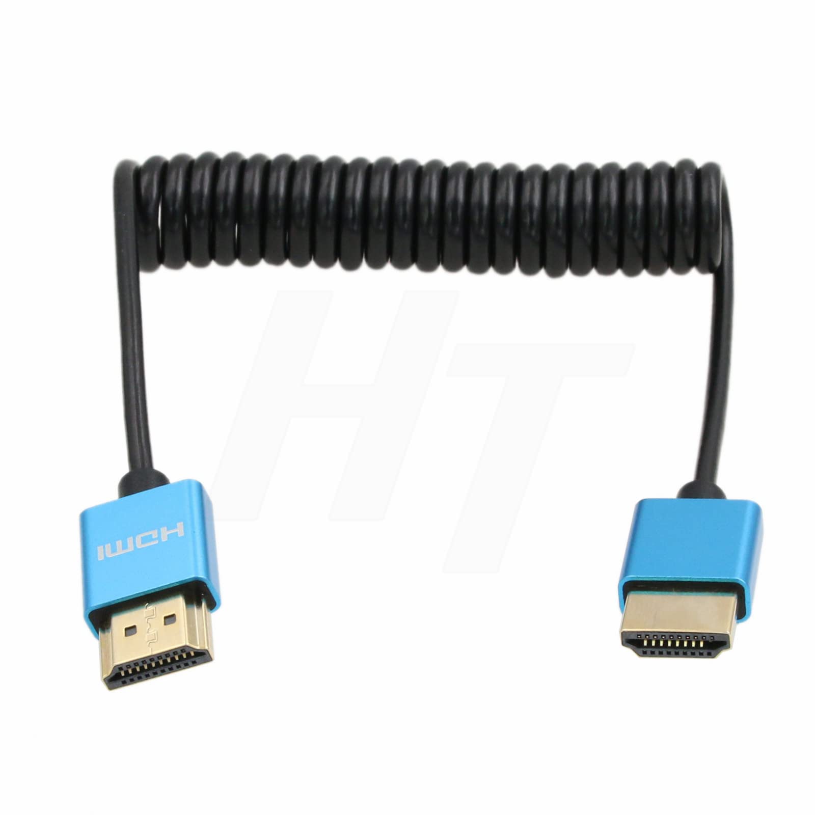 HangTon HDMI 8K 4K 60p Cable Thin Coiled for ZCAM Sony A7IV Canon Nikon Blackmagic Camera ATOMOS Shinobi Ninja V Portkeys BM5 FEELWORLD Monitor Type A HDMI 2.1