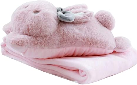 Amazon Moecat 抱き枕 毛布付き 暖かい手 3in1 湯たんぽ入れ 夏冬両用 かわいい うさぎ プレゼント ピンク ひざ掛け付き 抱き枕 オンライン通販