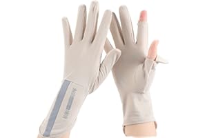 RUIXIA Mens Women Driving Gloves Summer UV Sun Protection Gloves Non-Slip Touchscreen Ice-Silk Sunblock Gloves for Cycling Riding