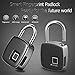 Win-digital Fingerprint Padlock,Waterproof Keyless Padlock, Suitable for Gym,House Door, Suitcase, Backpack,Office, Support USB Charging