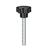 uxcell Star Knob Grip M10 x 80mm Male Thread Steel