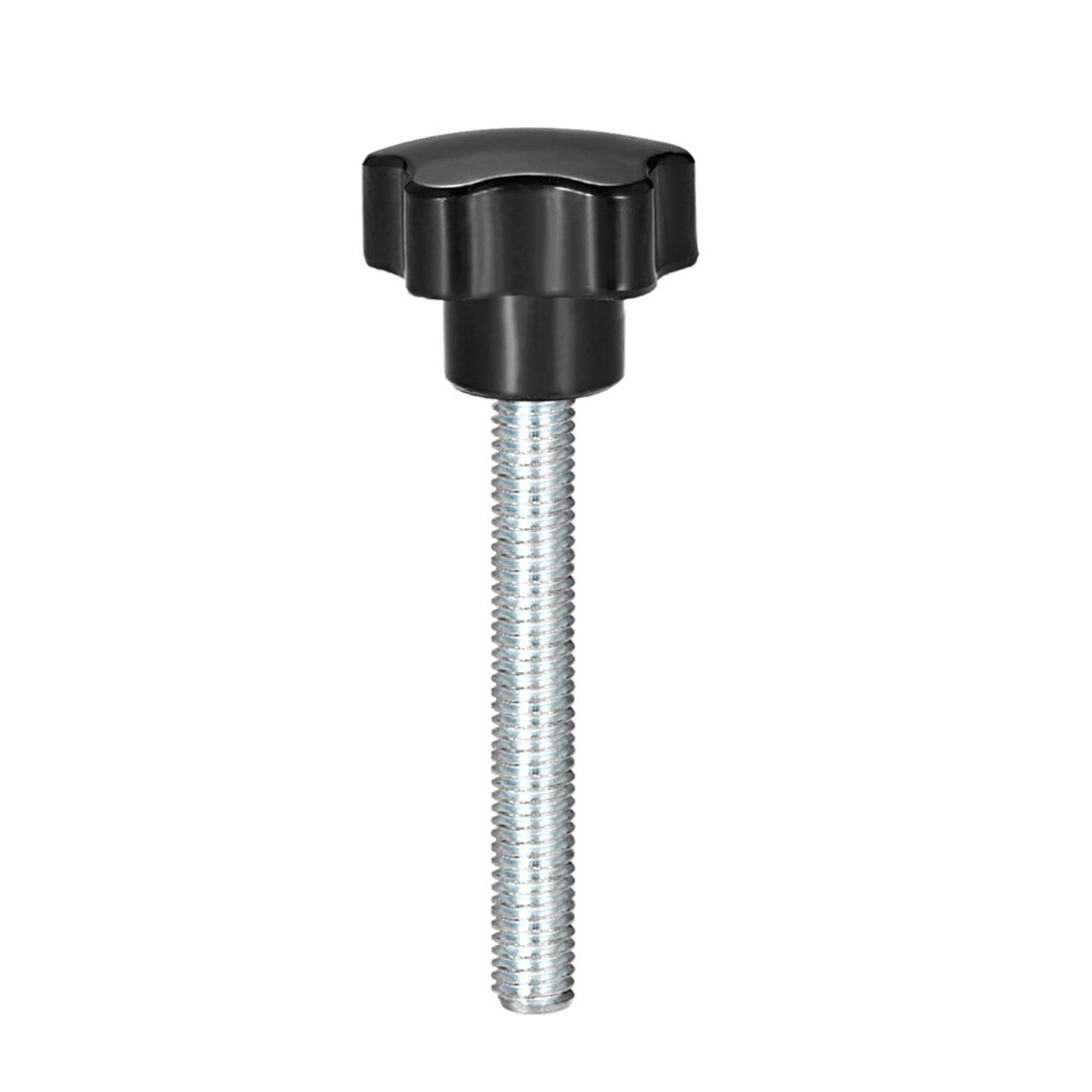 sourcing map Star Knob Grip M10 x 80mm Male Thread Steel Zinc Stud Replacement PP